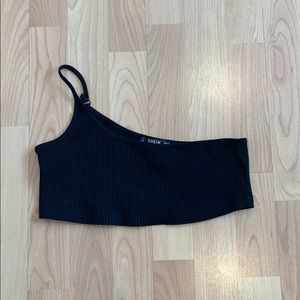 SOLD - Black Asymmetrical Top